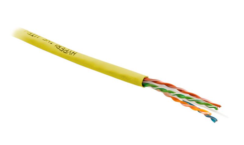 UUTP4-C6-S23-IN-PVC-YL-305 (305 м) Кабель витая пара, неэкранир. U/UTP, категория 6, 4 пары (23 AWG), одножил. (solid), PVC