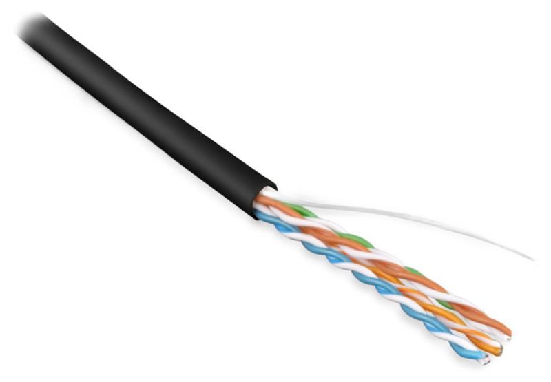 UUTP4-C5E-S24-IN-PVC-BK-100 (100 м) Кабель витая пара, неэкранир. U/UTP, категория 5e, 4 пары (24 AWG), одножил. (solid), PVC