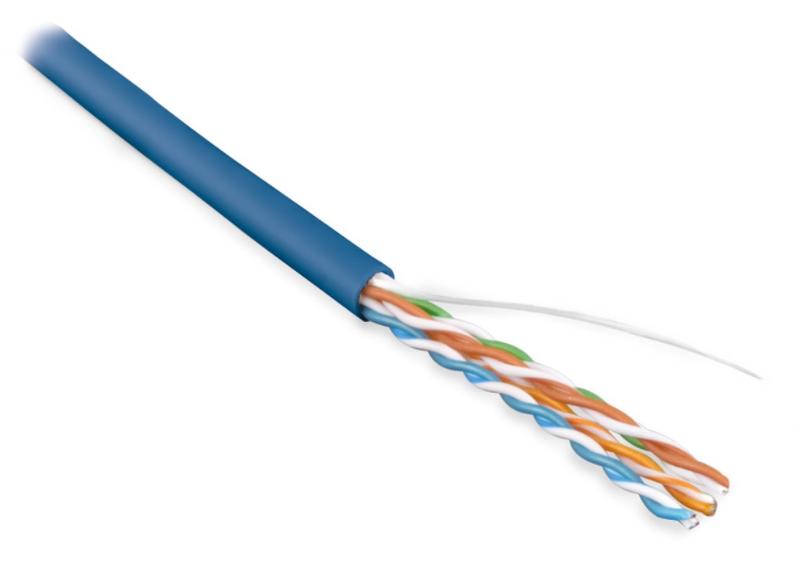 UUTP4-C5E-S24-IN-PVC-BL-100 (100 м) Кабель витая пара, неэкранир. U/UTP, категория 5e, 4 пары (24 AWG), одножильный (solid), PVC