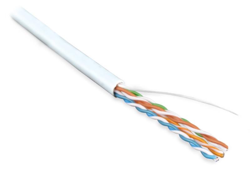 UUTP4-C5E-S24-IN-PVC-WH-100 (100 м) Кабель витая пара, неэкранир. U/UTP, категория 5e, 4 пары (24 AWG), одножильный (solid)