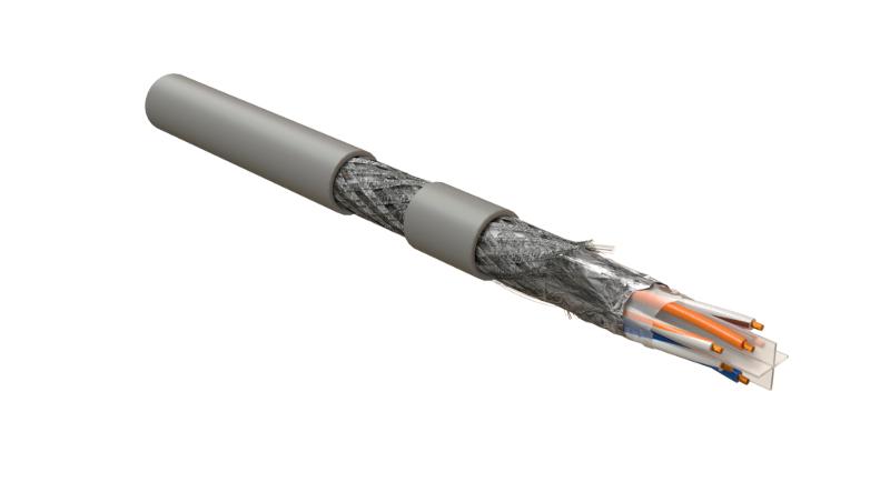 ISFUTP4-C6-P24/7-PU-GY (500 м) Кабель для сетей Industrial Ethernet, категория 6, 4x2x24 AWG (7х0.20 мм), SF/UTP, PU, серый