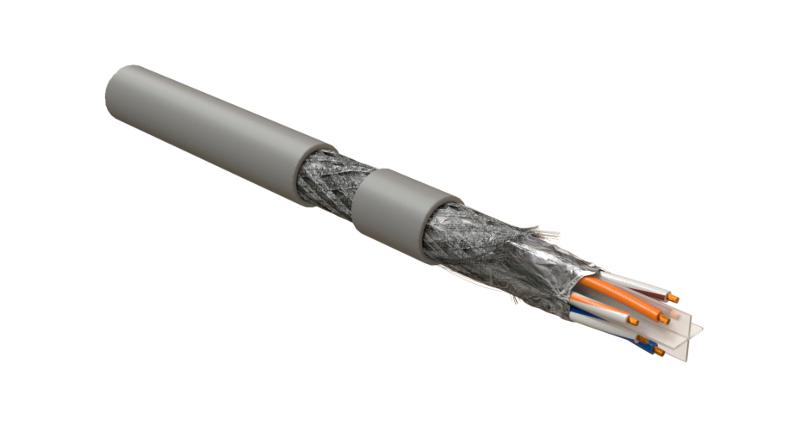 ISFUTP4-C6-P24/19-PU-GY (500 м) Кабель для сетей Industrial Ethernet, категория 6, 4x2x24 AWG (19х0.12 мм), SF/UTP, PU, серый