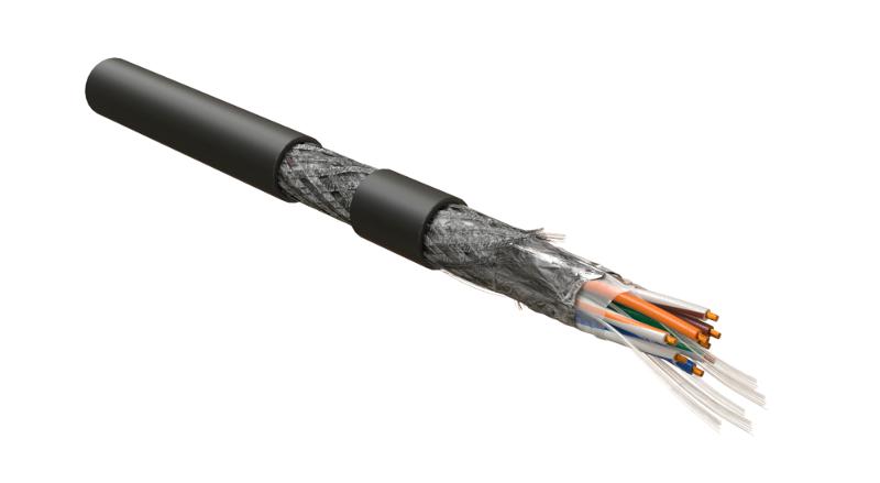ISFUTP4-C5E-P26/19-PVC-BK (500 м) Кабель для сетей Industrial Ethernet, категория 5e, 4x2x26 AWG (19х0.10 мм), SF/UTP, PVC