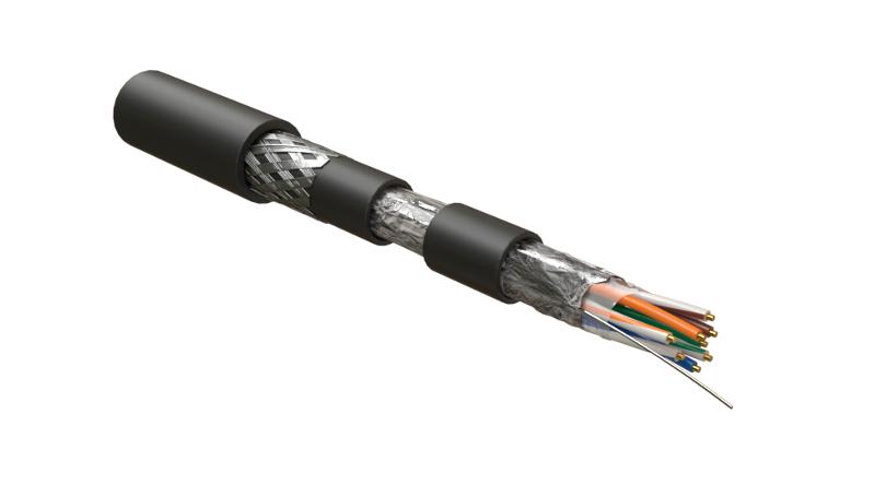 IFUTP4-C5E-S24/1-ARM/W-LSZH/NY-BK (500 м) Кабель для сетей Industrial Ethernet, категория 5e, 4x2x24 AWG, бронир.
