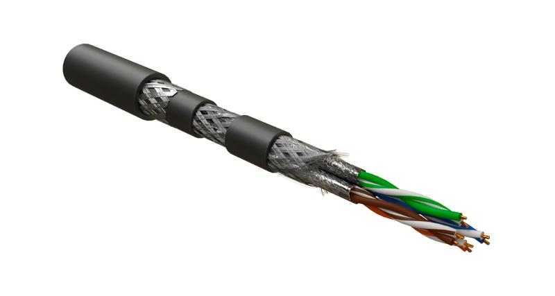 ISFTP4-C7-P23/7-ARM/W-SHF1/SHF1-BK (500 м) Кабель для сетей Industrial Ethernet, категория 7, 4x2x23 AWG, бронир.