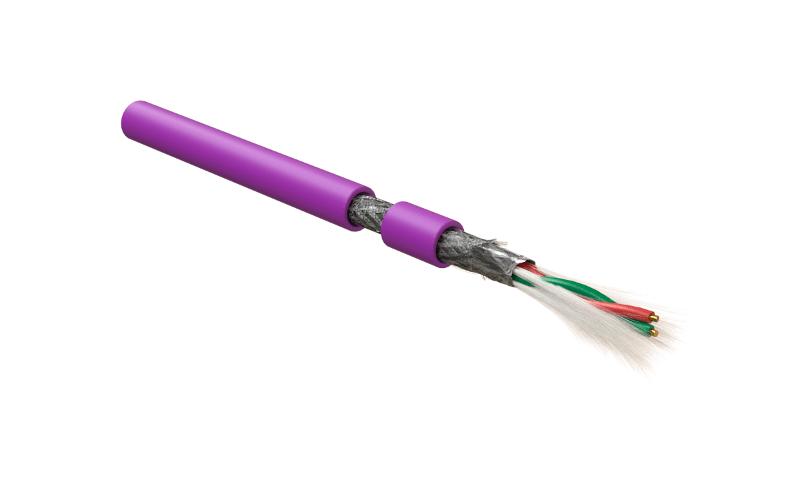 PFDP-SF-1x2x22/1-PU-VL (500 м) Кабель для шины PROFIBus-DP, 1x2x22 AWG, однопроволочные жилы (solid), SF/UTP, PU, фиолетовый