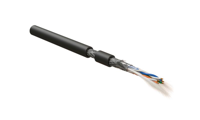 RS-SF-3x2x22/7-PVC-BK (500 м) Кабель интерфейса RS-485, экранир. SF/UTP, 3 пары 24 AWG, 3х2х0,61 мм, многопроволоч. жилы7х0.20 мм