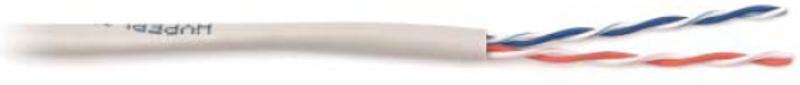 UUTP2-C5-P24-IN-PVC-GY-500 (500 м) Кабель витая пара, неэкранир. U/UTP, категория 5, 2 пары (24 AWG),многожил.(patсh),PVC,серый