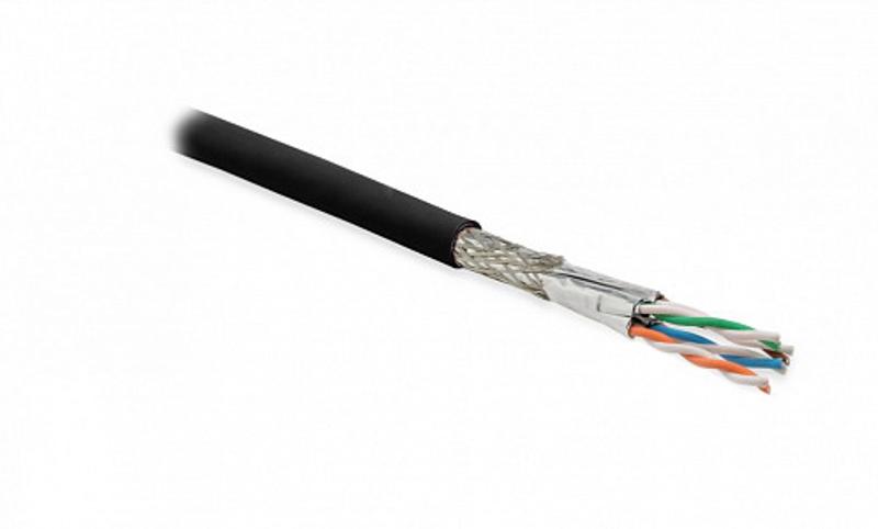 SFTP4-C7-S23-OUT-PE-BK-500 (500 м) Кабель витая пара, экранир. (S/FTP), категория 7, 4 пары(23AWG),одножил. (solid)