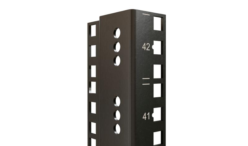 CTRM19-47U-RAL9005 19'' монтажный профиль высотой 47U с маркировкой юнитов, для шкафов TTR, TTB