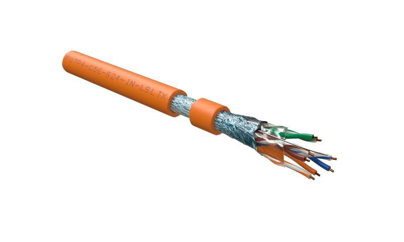 FUTP4-C5E-S24-IN-LSLTX-OR-305 (305 м) Кабель витая пара F/UTP, категория 5e, 4 пары(24 AWG),одножил. (solid)