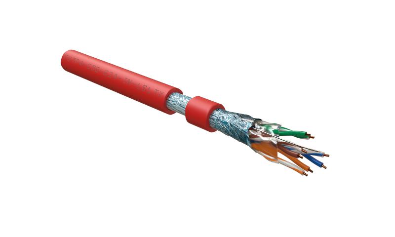 FUTP4-C5E-S24-IN-LSLTX-RD-305 (305 м) Кабель витая пара F/UTP, категория 5e, 4 пары(24 AWG),одножил. (solid)