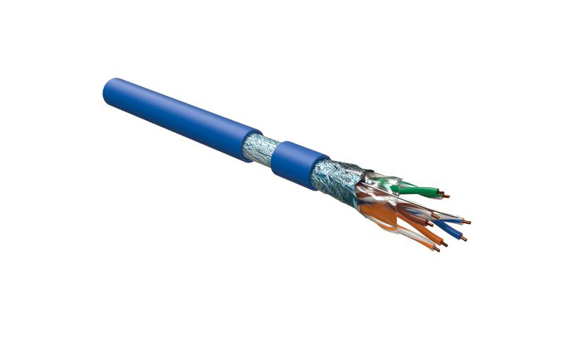 FUTP4-C5E-S24-IN-LSZH-BL-305 (305 м) Кабель витая пара F/UTP, категория 5e, 4 пары(24 AWG),одножил.(solid), LSZH