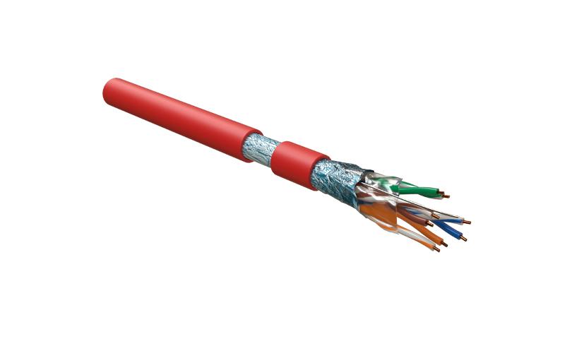 FUTP4-C5E-S24-IN-LSZH-RD-305 (305 м) Кабель витая пара F/UTP, категория 5e, 4 пары(24 AWG),одножил.(solid), LSZH