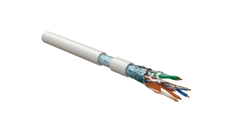 FUTP4-C5E-S24-IN-LSZH-WH-305 (305 м) Кабель витая пара F/UTP, категория 5e, 4 пары(24 AWG),одножил.(solid), LSZH, нг(А)-HF
