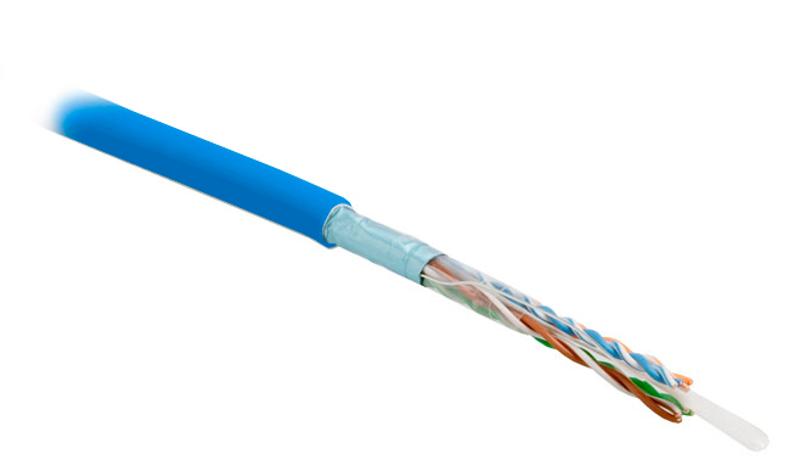 FUTP4-C5E-S24-IN-PVC-BL-305 (305 м) Кабель витая пара, экранир. F/UTP, категория 5e, 4 пары(24 AWG),одножил. (solid)