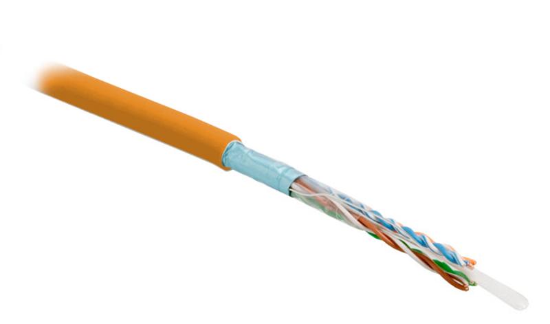 FUTP4-C5E-S24-IN-PVC-OR-305 (305 м) Кабель витая пара, экранир. F/UTP, категория 5e, 4 пары(24 AWG),одножил. (solid)