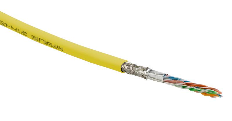 SFUTP4-C5E-S24-IN-PVC-YL-305 (305 м) Кабель витая пара SF/UTP, категория 5e, 4 пары(24 AWG),одножил.(solid) PVC