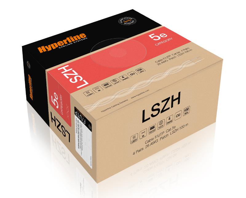 FUTP4-C5E-P26-IN-LSZH-PK-305 (305 м) Кабель витая пара, экранир. F/UTP, категория 5e, 4 пары(26 AWG), многожил. (patch), LSZH