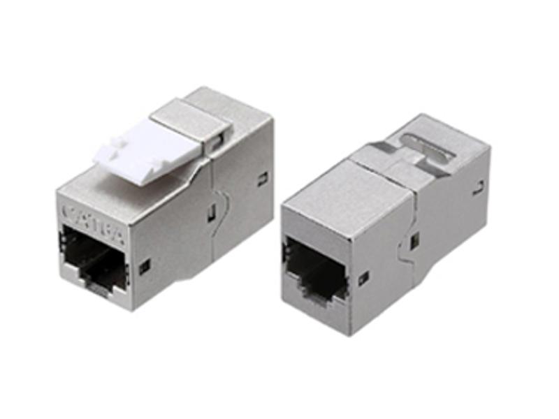 CA2-KJ-C6A-SH-BK Проходной адаптер (coupler), RJ-45(8P8C) формата Keystone Jack, категория 6a, 4 пары, экранированный, черный