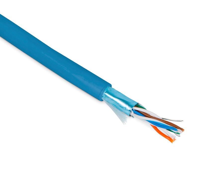 FUTP4-C5E-P26-IN-PVC-BL-100 (100 м) Кабель витая пара, экранир. F/UTP, категории 5e, 4 пары(26 AWG), многожил. (patch), PVC