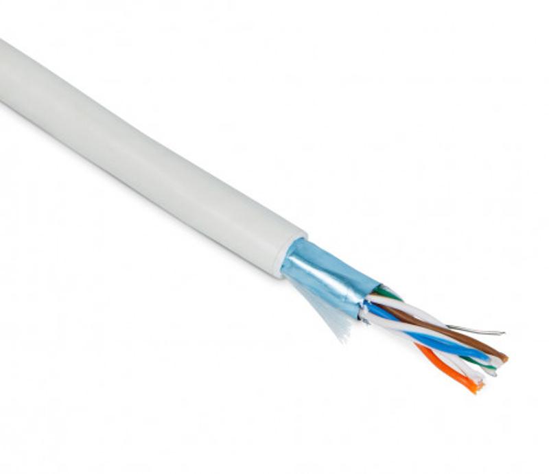 FUTP4-C5E-P26-IN-PVC-GY-100 (100 м) Кабель витая пара, экранир. F/UTP, категории 5e, 4 пары(26 AWG), многожил. (patch), PVC