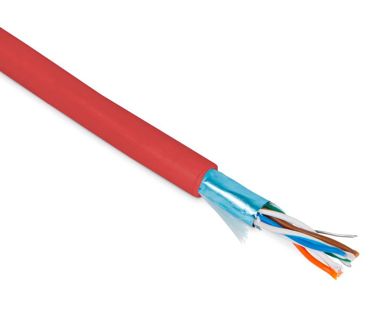 FUTP4-C5E-P26-IN-PVC-RD-100 (100 м) Кабель витая пара, экранир. F/UTP, категории 5e, 4 пары(26 AWG), многожил. (patch), PVC