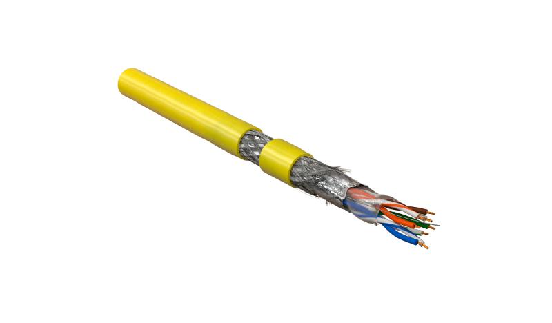 SFUTP4-C5E-P26-IN-PVC-YL-305 (305 м) Кабель витая пара, экранир. SF/UTP, категория 5e, 4 пары(26 AWG), многожил. (patch) PVC