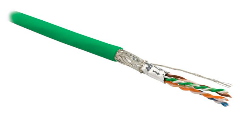 SFUTP4-C6-P26-IN-LSZH-GN-500 (500 м) Кабель витая пара, экранир. SF/UTP, категория 6, 4 пары(26 AWG), многожил. (patch) LSZH