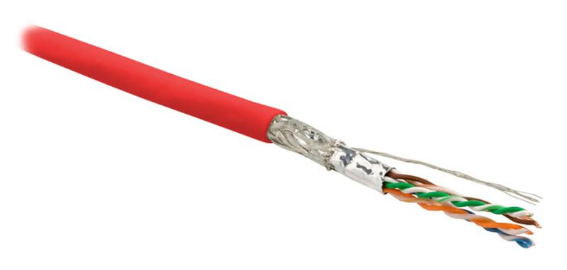 SFUTP4-C6-P26-IN-LSZH-RD-500 (500 м) Кабель витая пара, экранир. SF/UTP, категория 6, 4 пары(26 AWG), многожил. (patch) LSZH