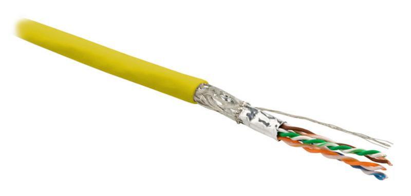 SFUTP4-C6-P26-IN-LSZH-YL-500 (500 м) Кабель витая пара, экранир. SF/UTP, категория 6, 4 пары(26 AWG), многожил. (patch) LSZH