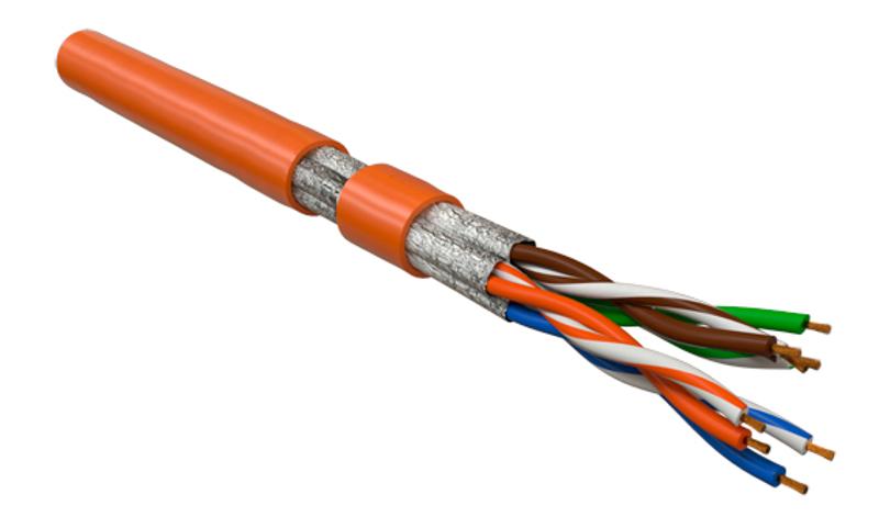 UFTP4-C6-P26-IN-LSZH-OR-100 (100 м) Кабель витая пара, экранир. U/FTP, категория 6, 4 пары(26 AWG), многожил. (patch) LSZH