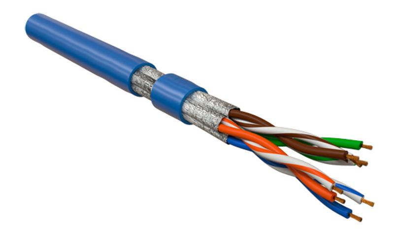 UFTP4-C6-P26-IN-LSZH-BL-500 (500 м) Кабель витая пара, экранир. U/FTP, категория 6, 4 пары(26 AWG), многожил. (patch) LSZH