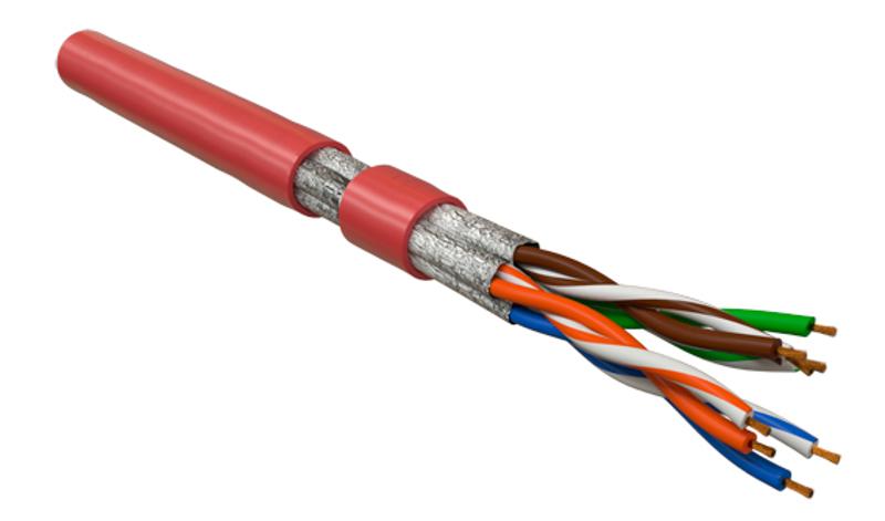 UFTP4-C6-P26-IN-LSZH-RD-500 (500 м) Кабель витая пара, экранир. U/FTP, категория 6, 4 пары(26 AWG), многожил. (patch) LSZH