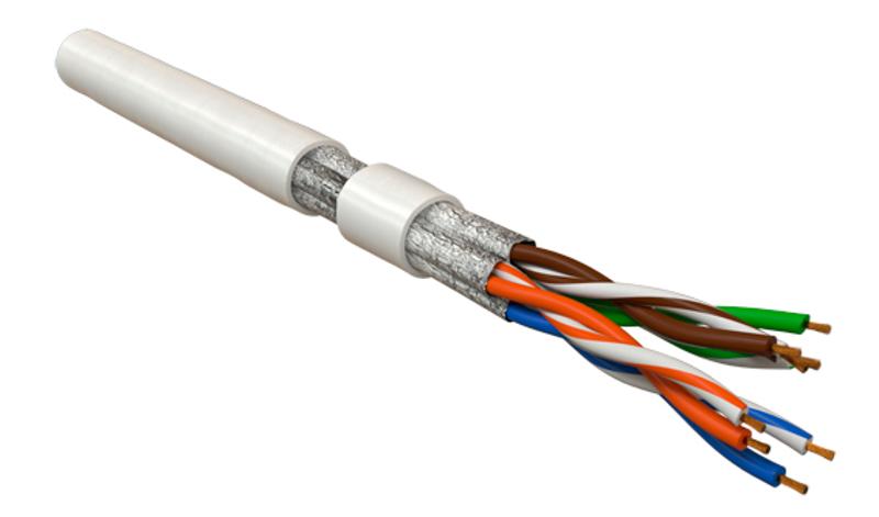 UFTP4-C6-P26-IN-LSZH-WH-500 (500 м) Кабель витая пара, экранир. U/FTP, категория 6, 4 пары(26 AWG), многожил. (patch) LSZH