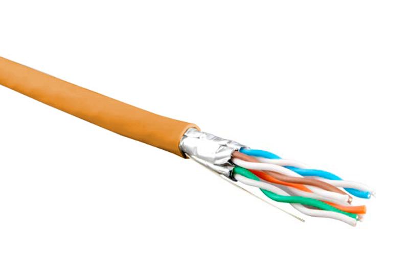 UFTP4-C6-S23-IN-LSZH-OR-500 (500 м) Кабель витая пара, экранир. U/FTP, кат. 6, 4 пары(23 AWG),одножил. (solid), LSZH
