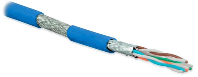 SFTP4-C6A-S23-IN-LSZH-BL-500 (500 м) Кабель витая пара, экранированная (S/FTP), категория 6a, 4 пары (23 AWG), синий
