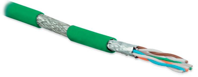 SFTP4-C6A-S23-IN-LSZH-GN-500 (500 м) Кабель витая пара, экранированная (S/FTP), категория 6a, 4 пары (23 AWG), зеленый