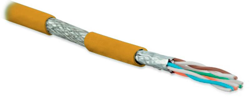 SFTP4-C6A-S23-IN-LSZH-OR-500 (500 м) Кабель витая пара, экранированная (S/FTP), категория 6a, 4 пары (23 AWG), оранжевый