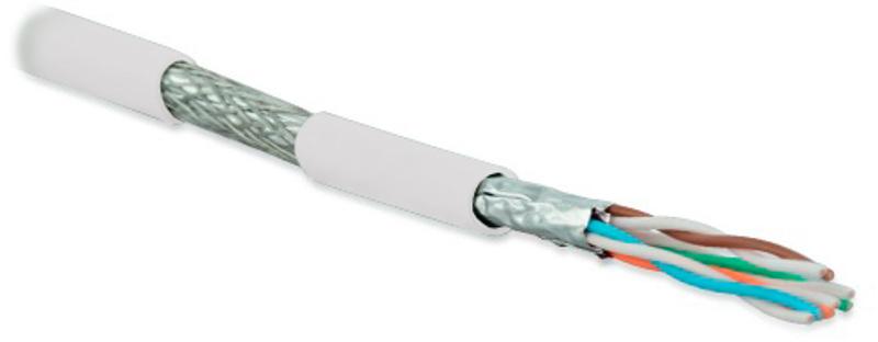 SFTP4-C6A-S23-IN-LSZH-WH-500 (500 м) Кабель витая пара, экранированная (S/FTP), категория 6a, 4 пары (23 AWG), белый