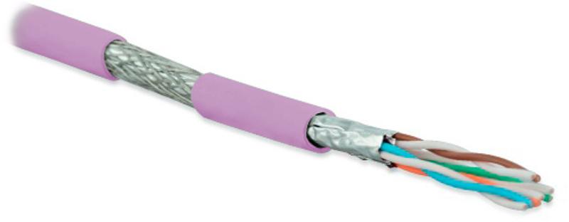 SFTP4-C6A-S23-IN-LSZH-PK-500 (500 м) Кабель витая пара, экранированная (S/FTP), категория 6a, 4 пары (23 AWG), розовый
