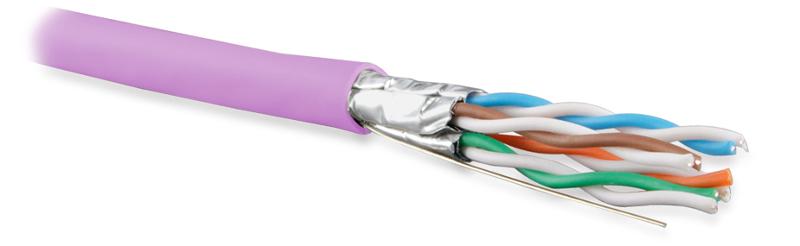 UFTP4-C6A-S23-IN-LSZH-PK-500 (500 м) Кабель витая пара U/FTP, кат. 6a (10GBE), 4 пары(23AWG),одножил. (solid), нг(A)-HF