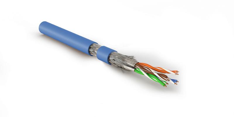 SFTP4-C7-P26-IN-LSZH-BL-500 (500 м) Кабель витая пара, экранир. S/FTP, категория 7 (600 MHz), 4 пары(26 AWG), многожил. (patch)