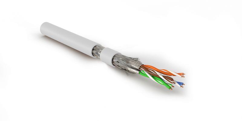 SFTP4-C7-P26-IN-LSZH-WH-500 (500 м) Кабель витая пара, экранир. S/FTP, категория 7 (600 MHz), 4 пары(26 AWG), многожил. (patch)