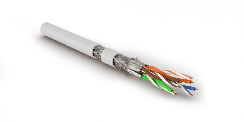 SFTP4-C8.1-S23-IN-LSZH-WH-500 (500 м) Кабель витая пара, экранир. S/FTP, категория 8.1 (Класс I, 2000MHz), 4 пары(23 AWG)