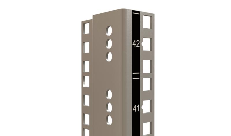 CTRM19-37U-RAL7035 19'' монтажный профиль высотой 37U с маркировкой юнитов, для шкафов TTR, TTB