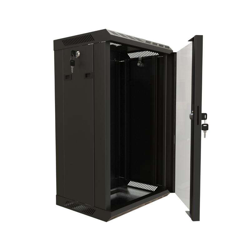 TDB-6U-GP-RAL9004 Шкаф настенный 10'', 6U, 366,5х390х300, уст. размер 254 мм