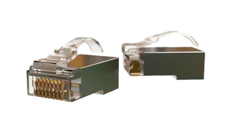 PLEZ-8P8C-UA-C6-SH-100 Разъем легкой оконцовки RJ-45 (8P8C)…