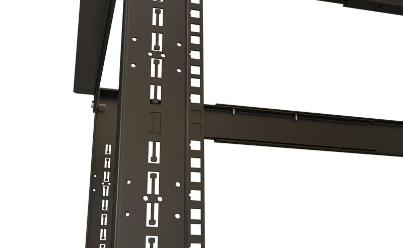 ORK2A-3281-RAL9005 Открытая стойка 19-дюймовая (19"), 32U, высота 1625 мм, двухрамная, ширина 550 мм, глубина  800-1250 мм