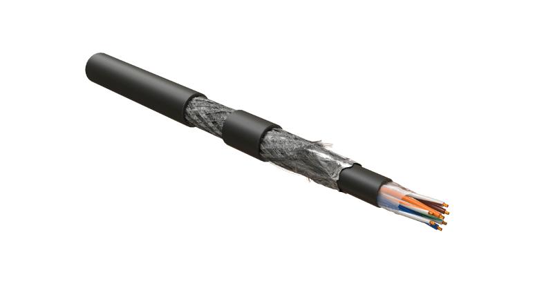 ISFUTP4-C5E-P24/19-PVC/PVC-BK (500 м) Кабель для сетей Industrial Ethernet, категория 5e, 4x2x24 AWG (19х0.12 мм), SF/UTP